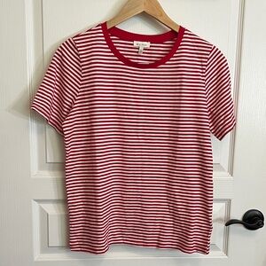 Ella Moss Striped Red and White Tee